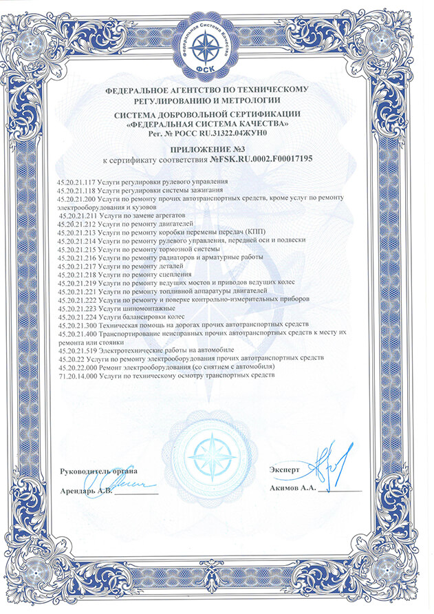 Сертификат соответствия - оборот